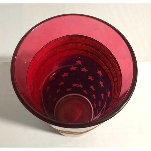 Wonder Woman 16 oz Glass Tumbler Cup Red & Blue with Stars DC Comics - Picture 5 of 6